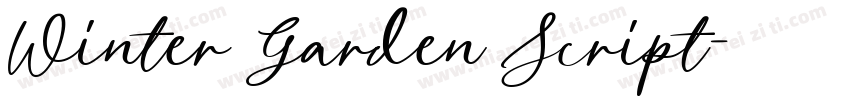 Winter Garden Script字体转换